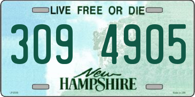 NH license plate 3094905
