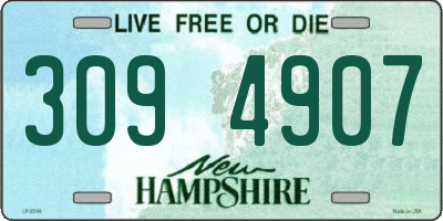 NH license plate 3094907