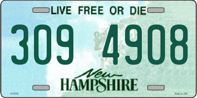NH license plate 3094908