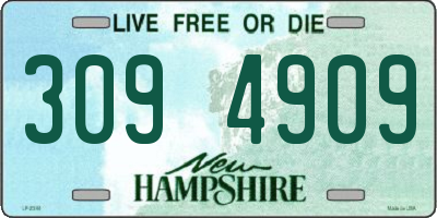 NH license plate 3094909
