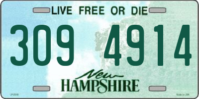 NH license plate 3094914