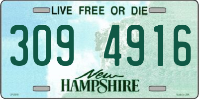 NH license plate 3094916
