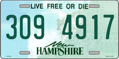 NH license plate 3094917