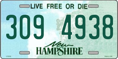 NH license plate 3094938