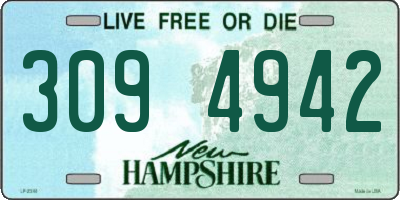 NH license plate 3094942