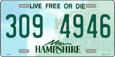 NH license plate 3094946
