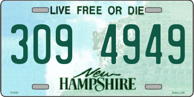 NH license plate 3094949