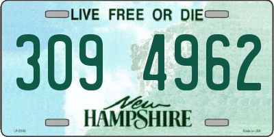 NH license plate 3094962