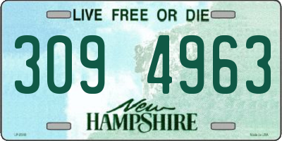NH license plate 3094963