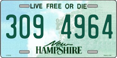 NH license plate 3094964
