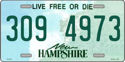 NH license plate 3094973