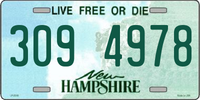 NH license plate 3094978