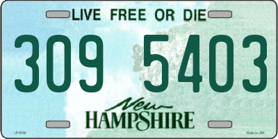 NH license plate 3095403