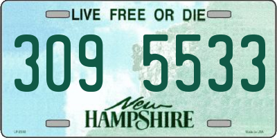 NH license plate 3095533