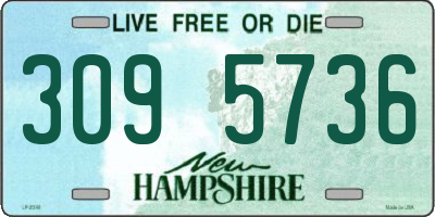 NH license plate 3095736