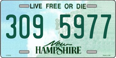 NH license plate 3095977