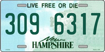 NH license plate 3096317