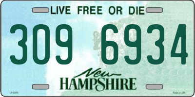 NH license plate 3096934