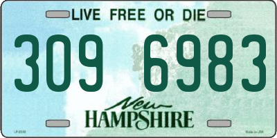 NH license plate 3096983