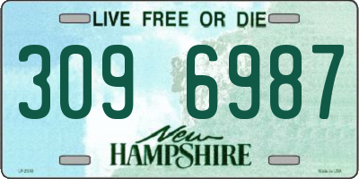 NH license plate 3096987
