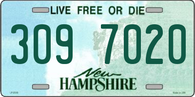 NH license plate 3097020