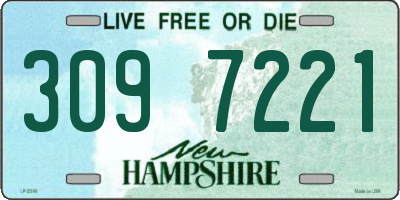 NH license plate 3097221
