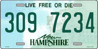 NH license plate 3097234