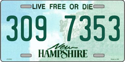 NH license plate 3097353