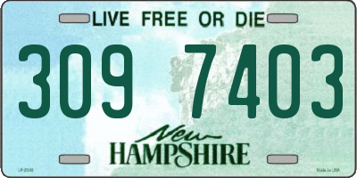NH license plate 3097403