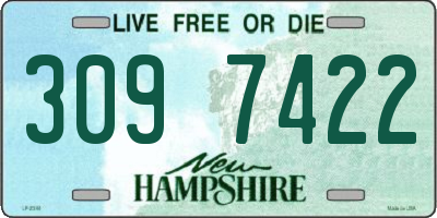 NH license plate 3097422