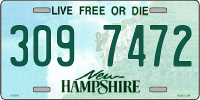 NH license plate 3097472