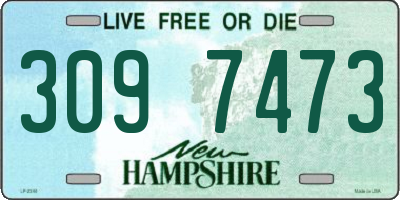 NH license plate 3097473