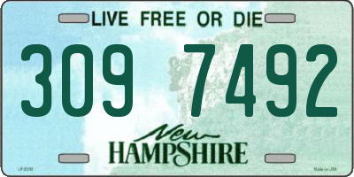NH license plate 3097492
