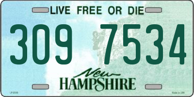 NH license plate 3097534