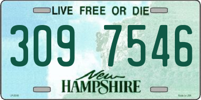 NH license plate 3097546