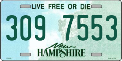 NH license plate 3097553