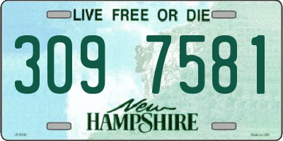 NH license plate 3097581