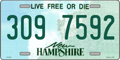 NH license plate 3097592