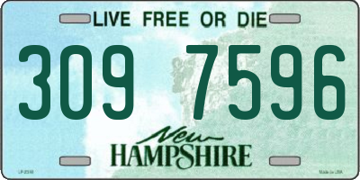 NH license plate 3097596