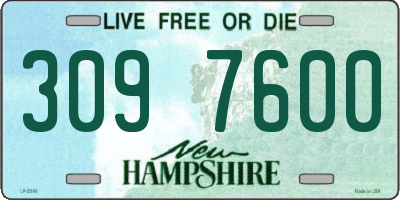 NH license plate 3097600