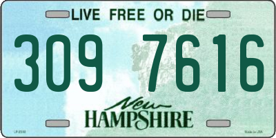 NH license plate 3097616