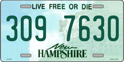 NH license plate 3097630