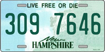 NH license plate 3097646