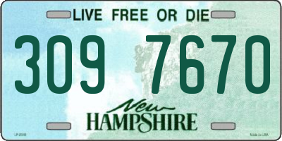 NH license plate 3097670