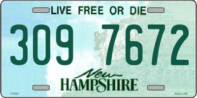 NH license plate 3097672