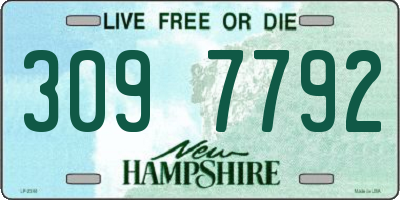 NH license plate 3097792