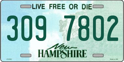 NH license plate 3097802
