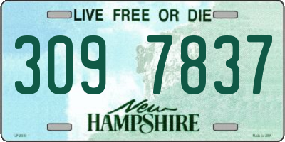 NH license plate 3097837