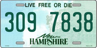 NH license plate 3097838