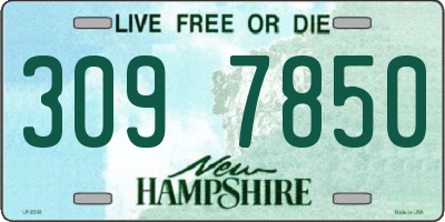 NH license plate 3097850